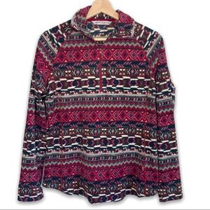Woolrich Aztec Print Half Zip Fleece Pullover